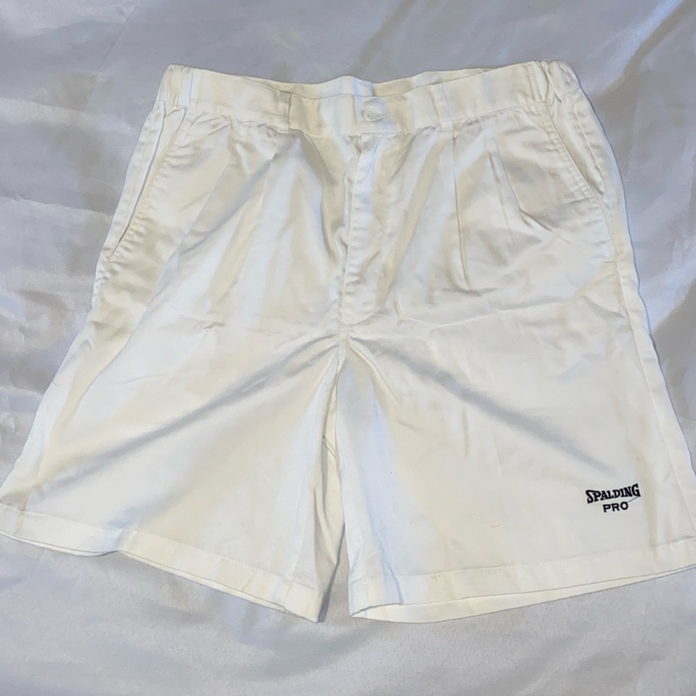 Spalding Men's White Athletic Shorts